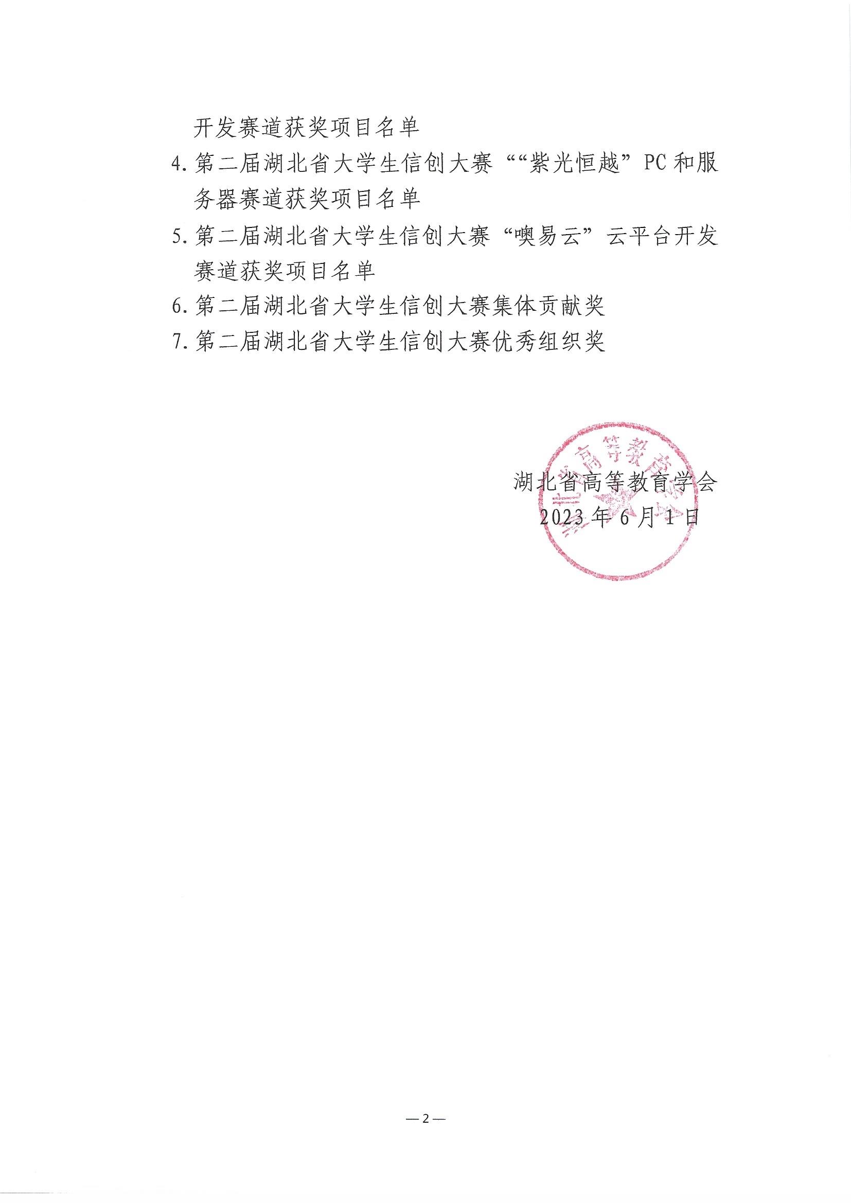 2023.6.8關(guān)于公布第二屆湖北省大學(xué)生<a  data-cke-saved-href='http://m.goldenhz.cn/plus/list.php?tid=7' href='http://m.goldenhz.cn/plus/list.php?tid=7' target='_blank'><u>信創(chuàng)</u></a>大賽獲獎(jiǎng)名單的通知(1)_頁面_02.jpg